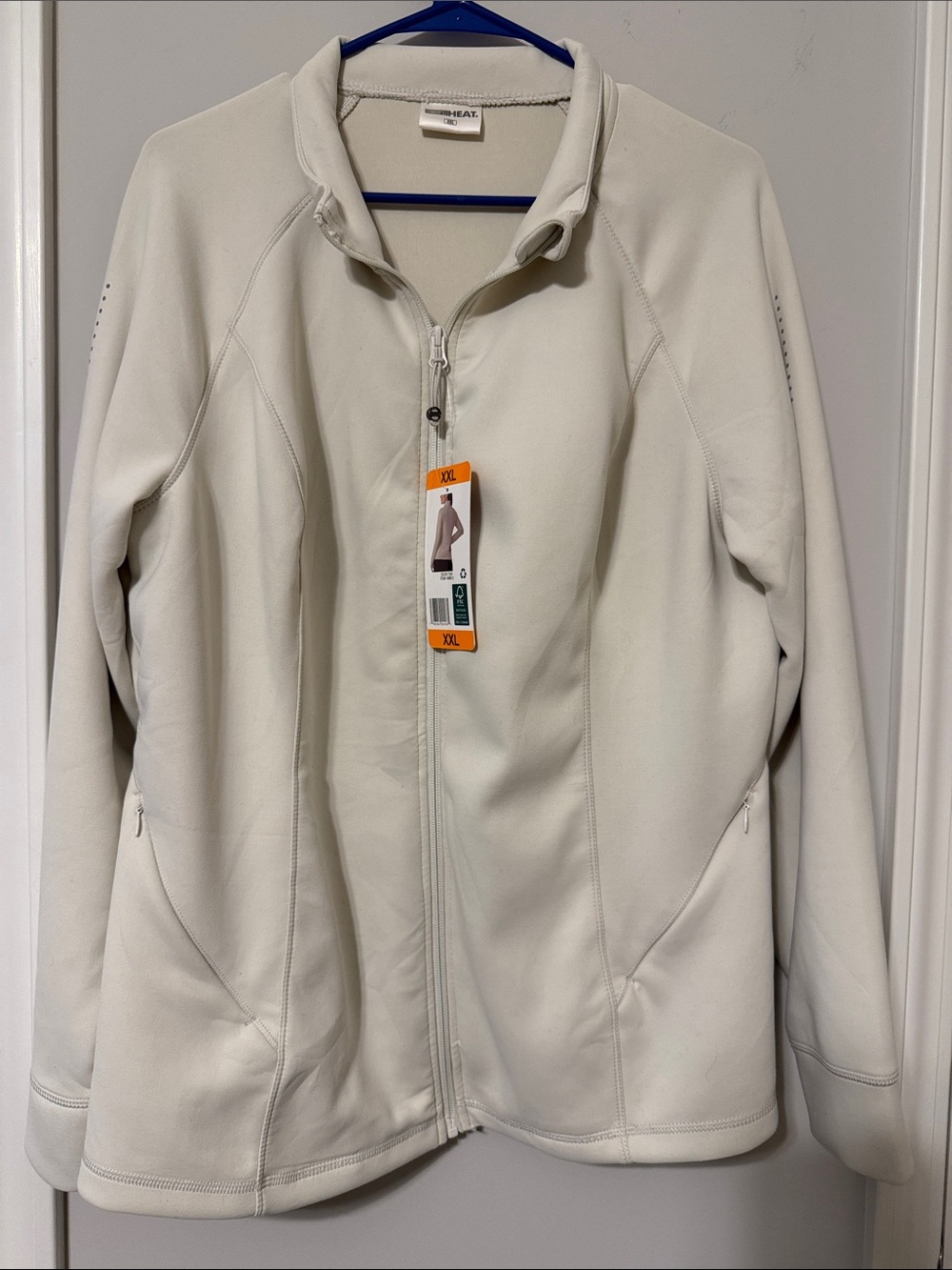 White Full-Zip Fleece Jacket